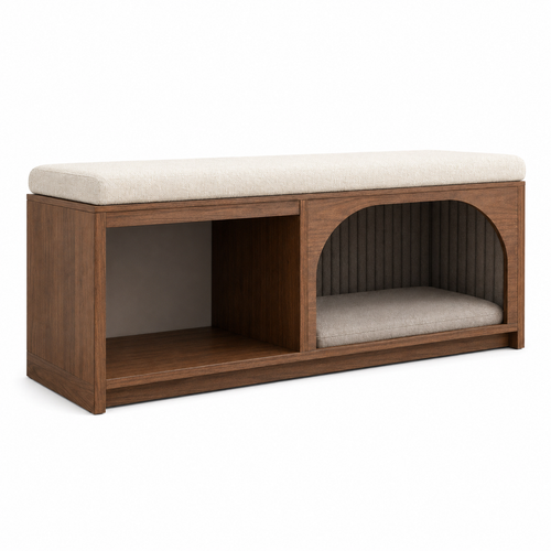 navioralife™ QuietCove Entryway Bench & Pet Retreat